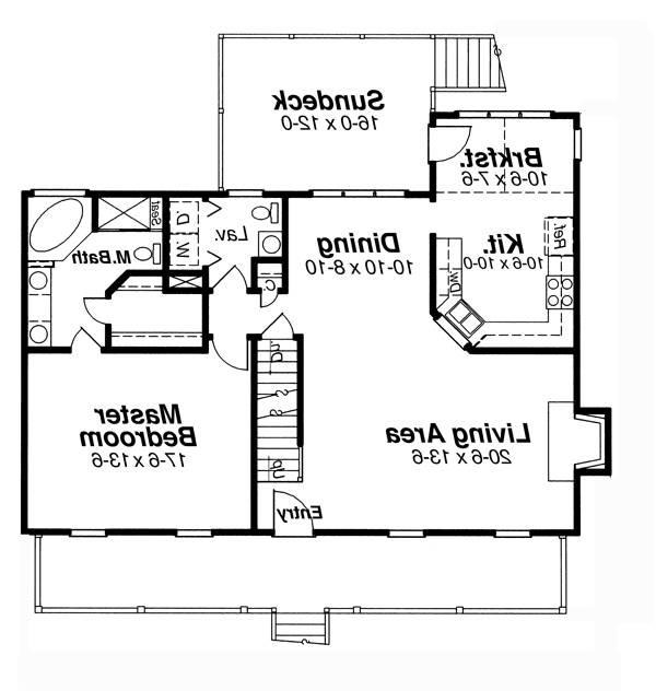 First Floor image of Mount Vernon House Plan